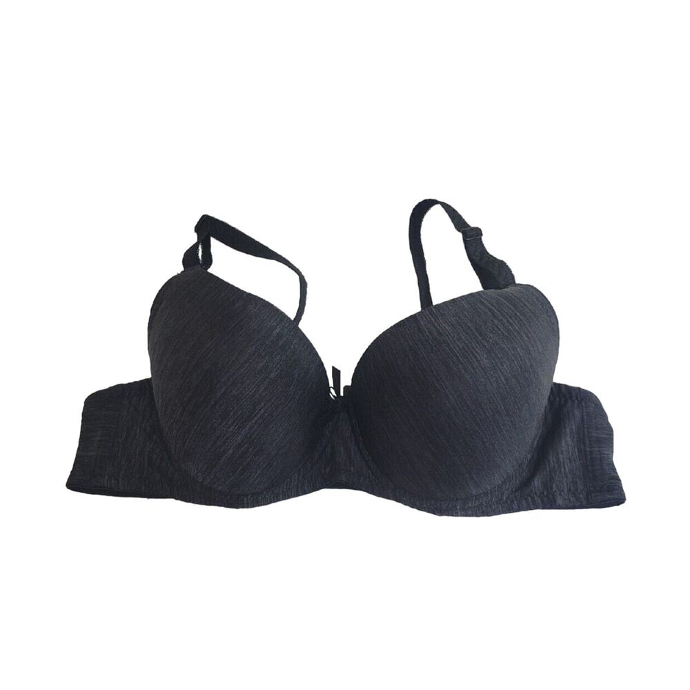 Vintage Emily Johnson Black Full Coverage Adjustable Underwire Bra Size 40C